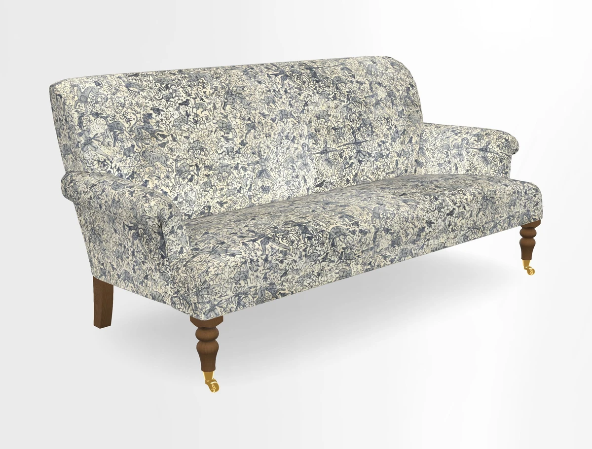Midhurst Sofa in V&A Collection Botanical Collage All Over