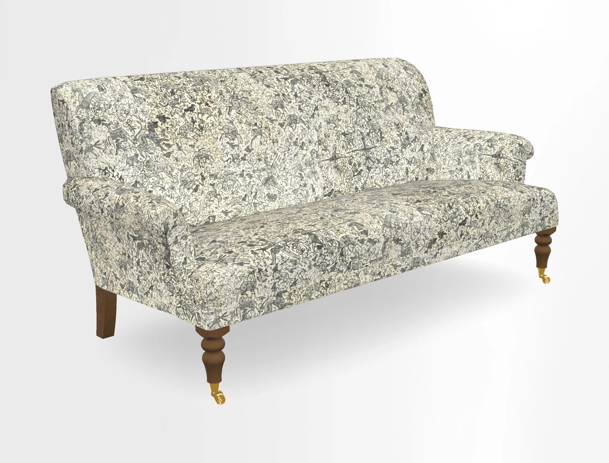 Midhurst Sofa in V&A Collection Botanical Collage All Over