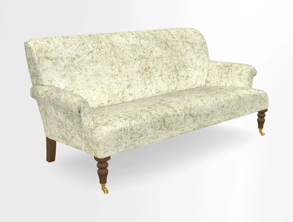 Midhurst Sofa in V&A Collection Botanical Collage All Over