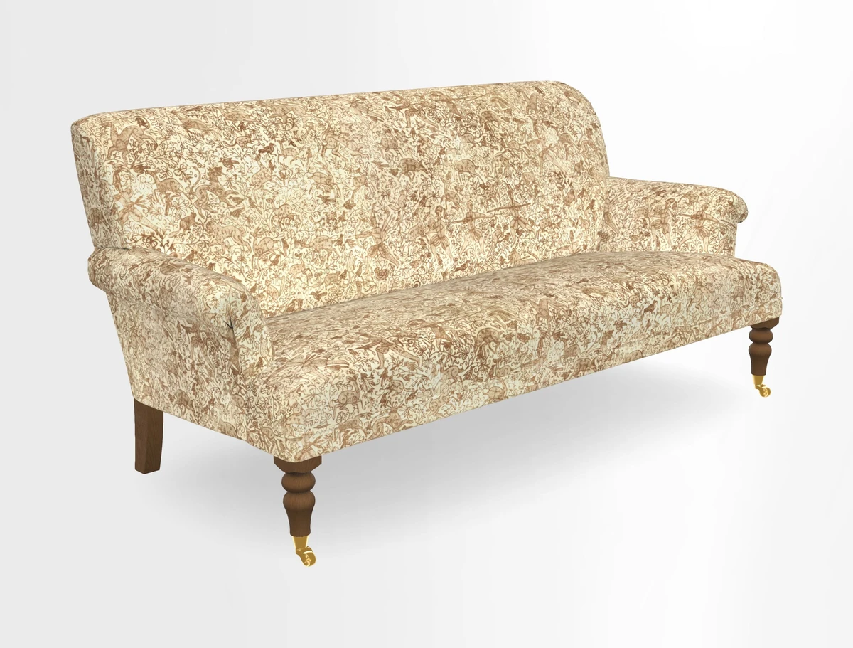Midhurst Sofa in V&A Collection Botanical Collage All Over