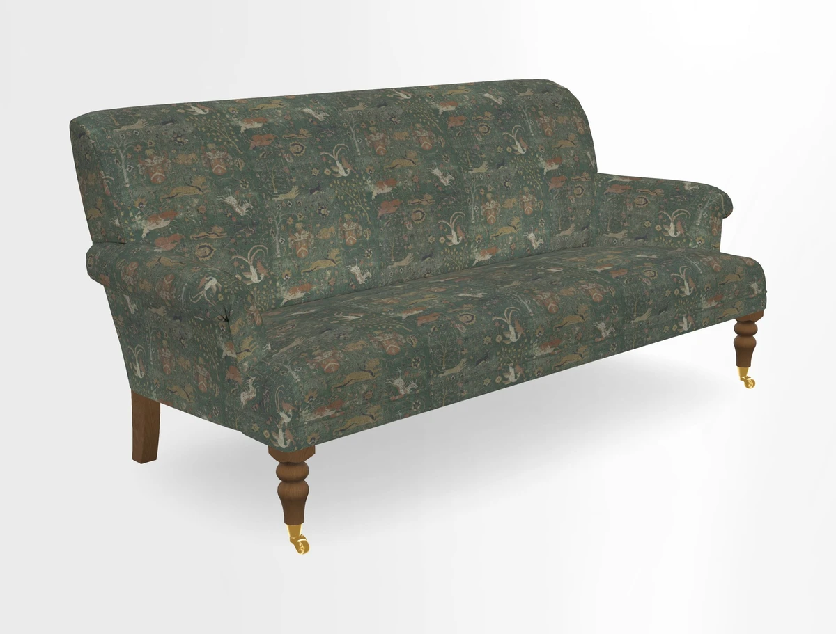 Midhurst Sofa in V&A Collection Botanical Collage All Over