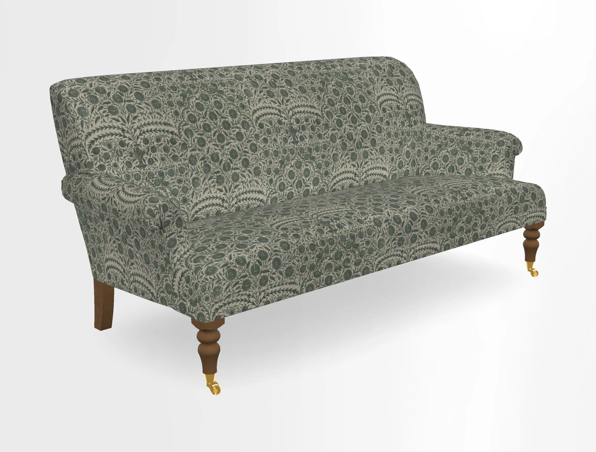 Midhurst Sofa in V&A Collection Botanical Collage All Over