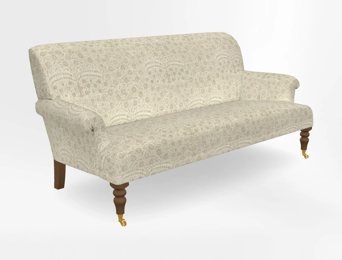 Midhurst Sofa in V&A Collection Botanical Collage All Over