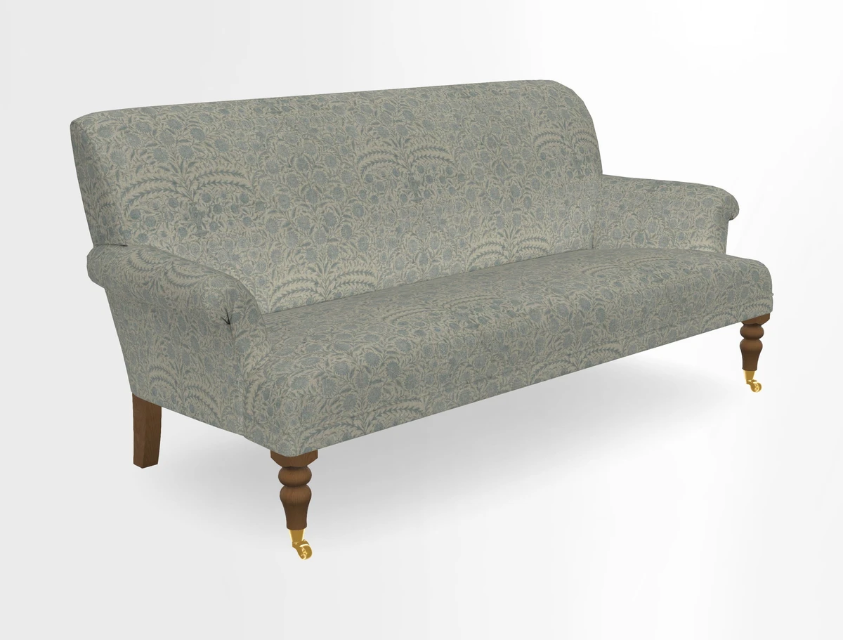 Midhurst Sofa in V&A Collection Botanical Collage All Over