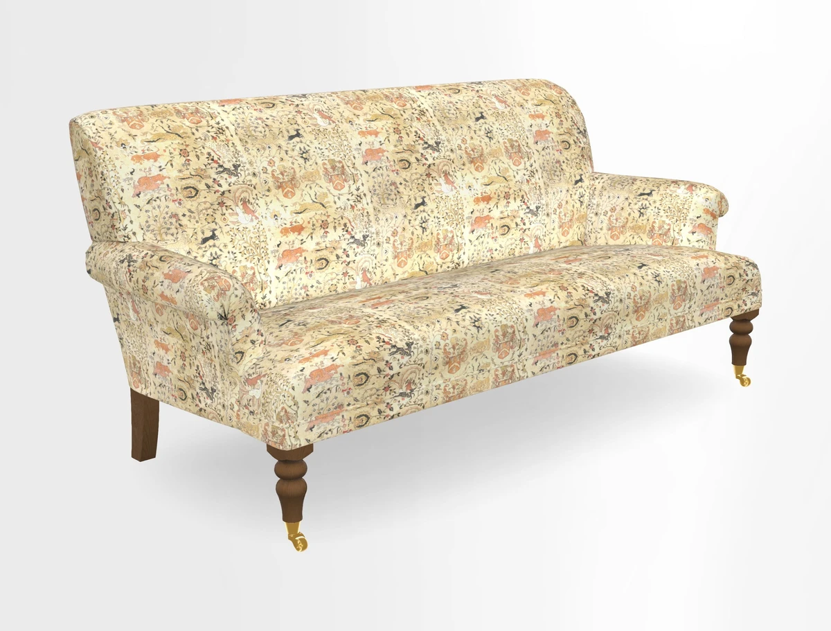 Midhurst Sofa in V&A Collection Botanical Collage All Over