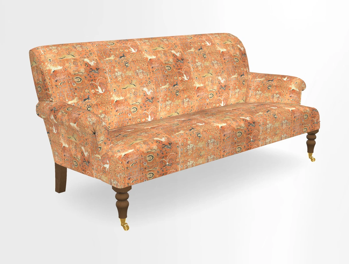 Midhurst Sofa in V&A Collection Botanical Collage All Over