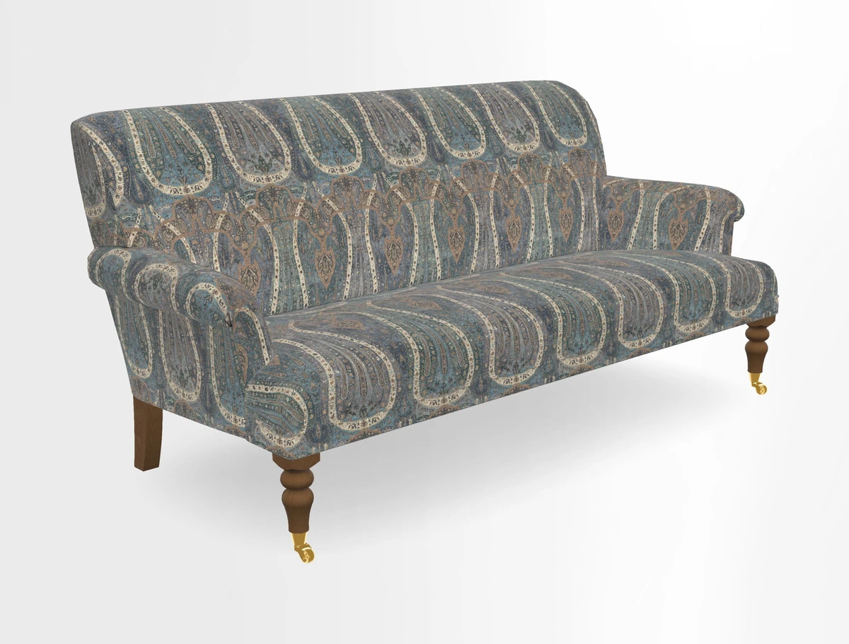 Midhurst Sofa in V&A Collection Botanical Collage All Over