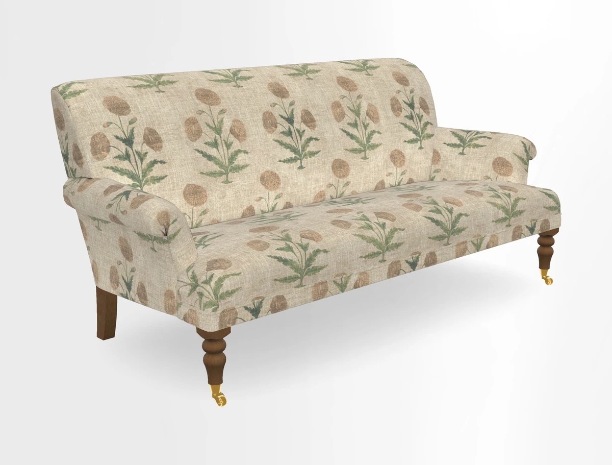 Midhurst Sofa in V&A Collection Botanical Collage All Over
