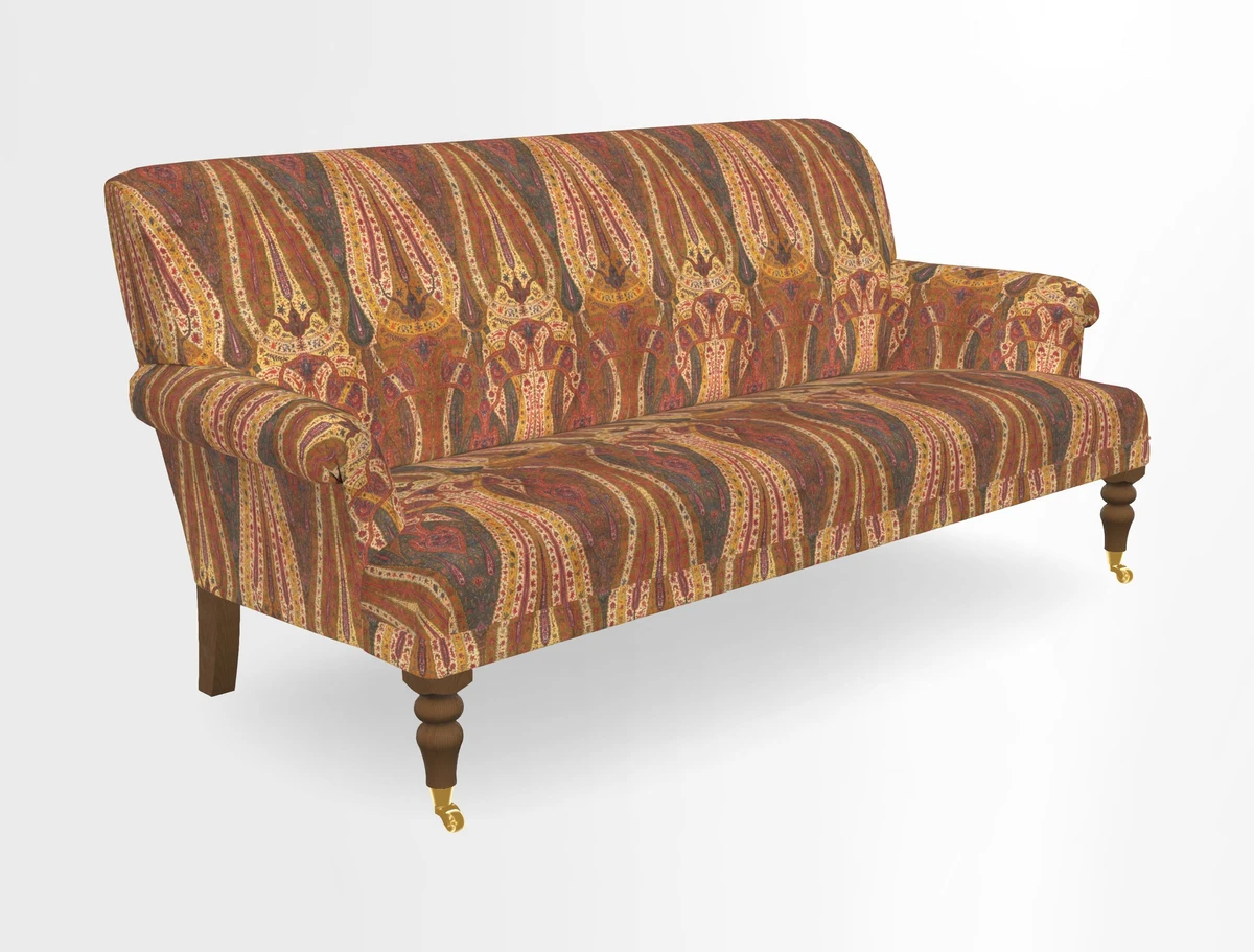 Midhurst Sofa in V&A Collection Botanical Collage All Over