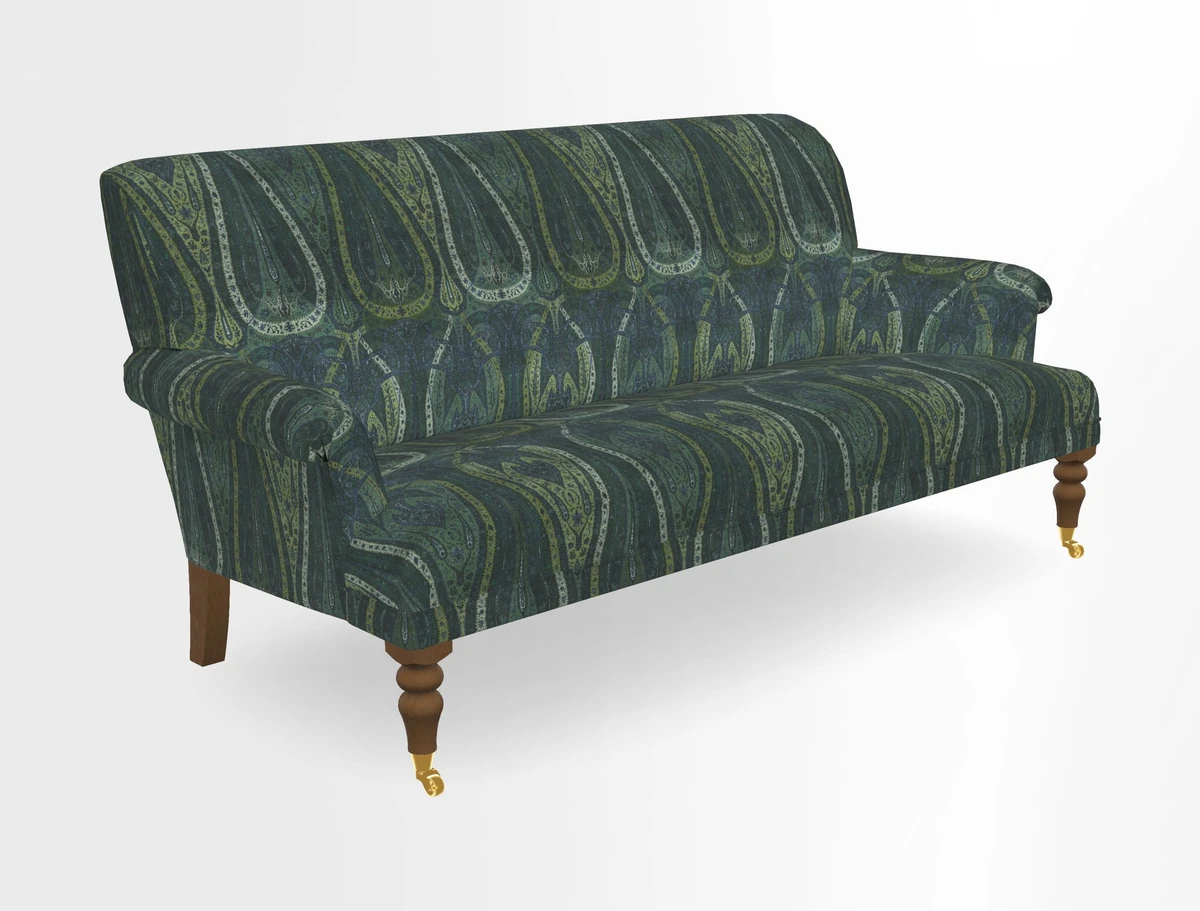 Midhurst Sofa in V&A Collection Botanical Collage All Over