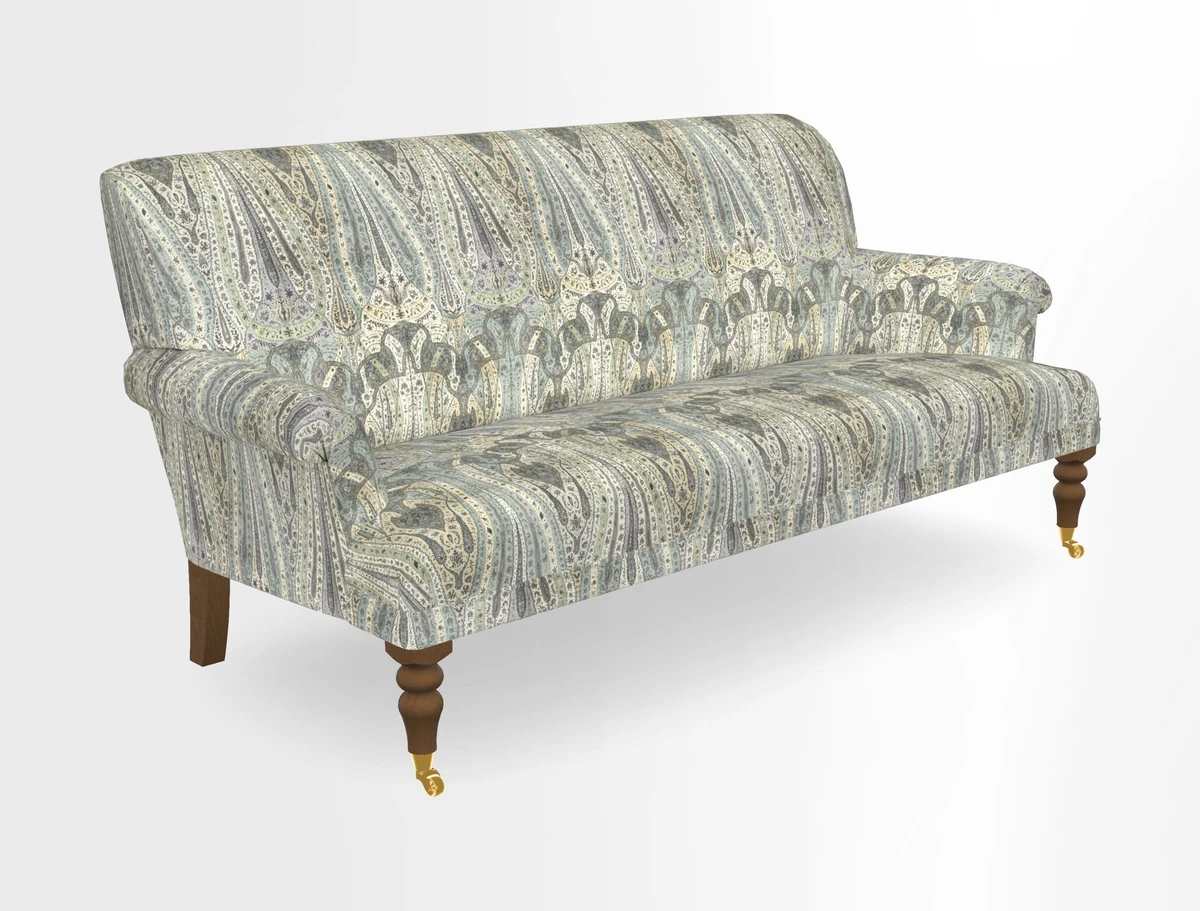 Midhurst Sofa in V&A Collection Botanical Collage All Over