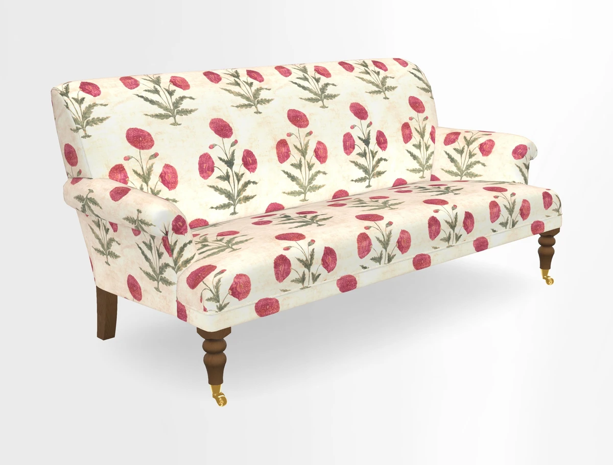 Midhurst Sofa in V&A Collection Botanical Collage All Over