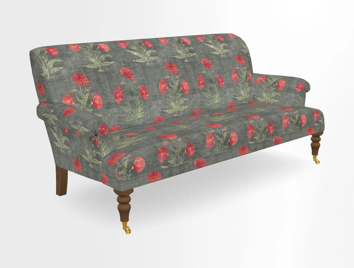 Midhurst Sofa in V&A Collection Botanical Collage All Over