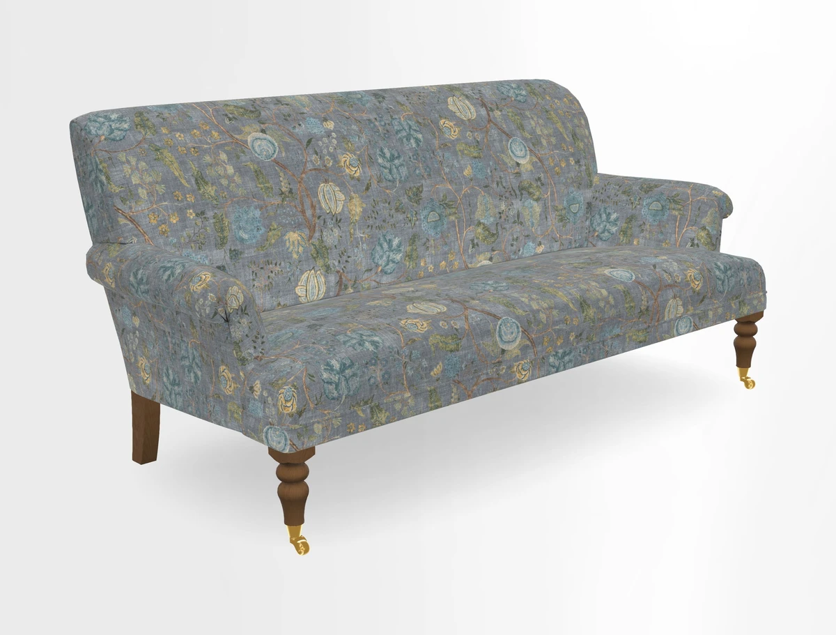 Midhurst Sofa in V&A Collection Botanical Collage All Over