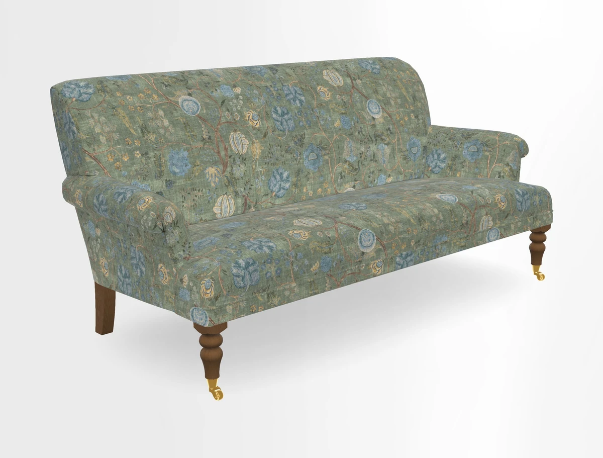 Midhurst Sofa in V&A Collection Botanical Collage All Over