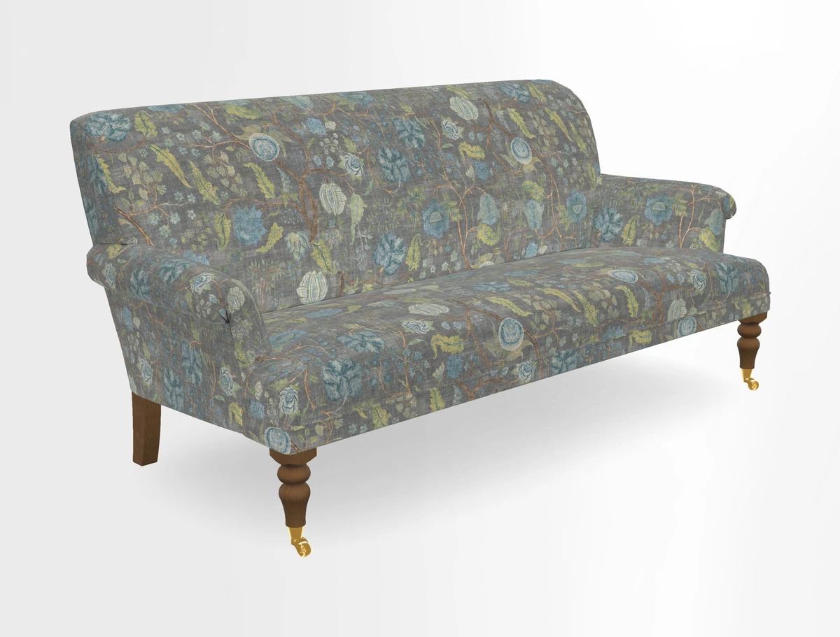 Midhurst Sofa in V&A Collection Botanical Collage All Over