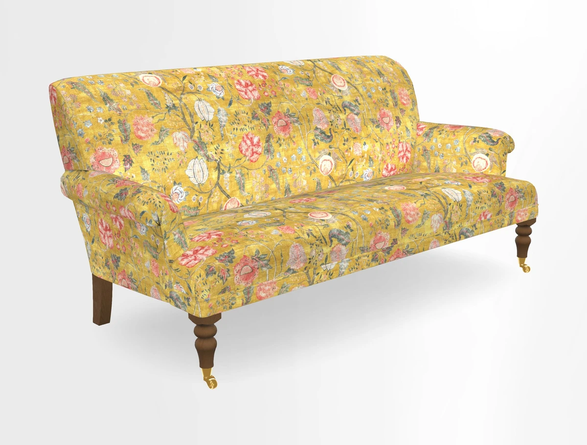 Midhurst Sofa in V&A Collection Botanical Collage All Over