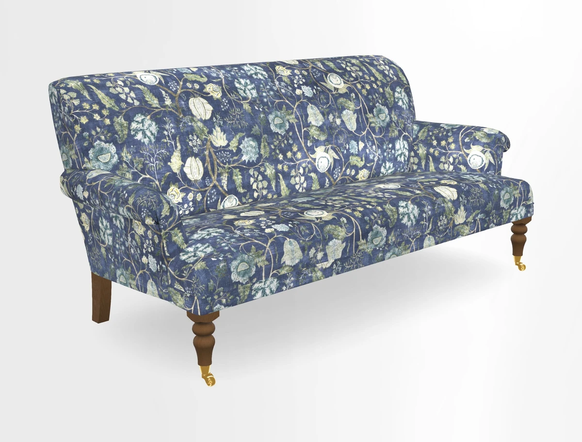 Midhurst Sofa in V&A Collection Botanical Collage All Over