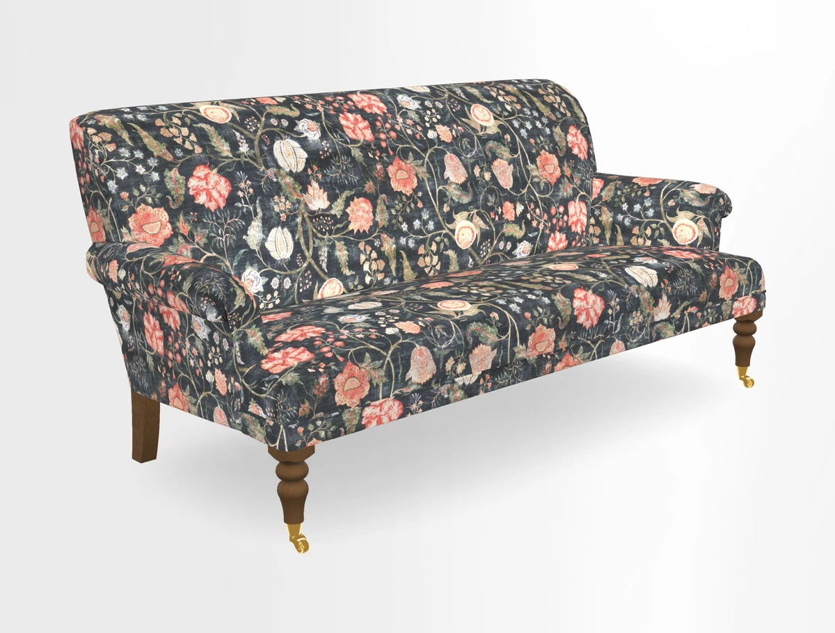 Midhurst Sofa in V&A Collection Botanical Collage All Over