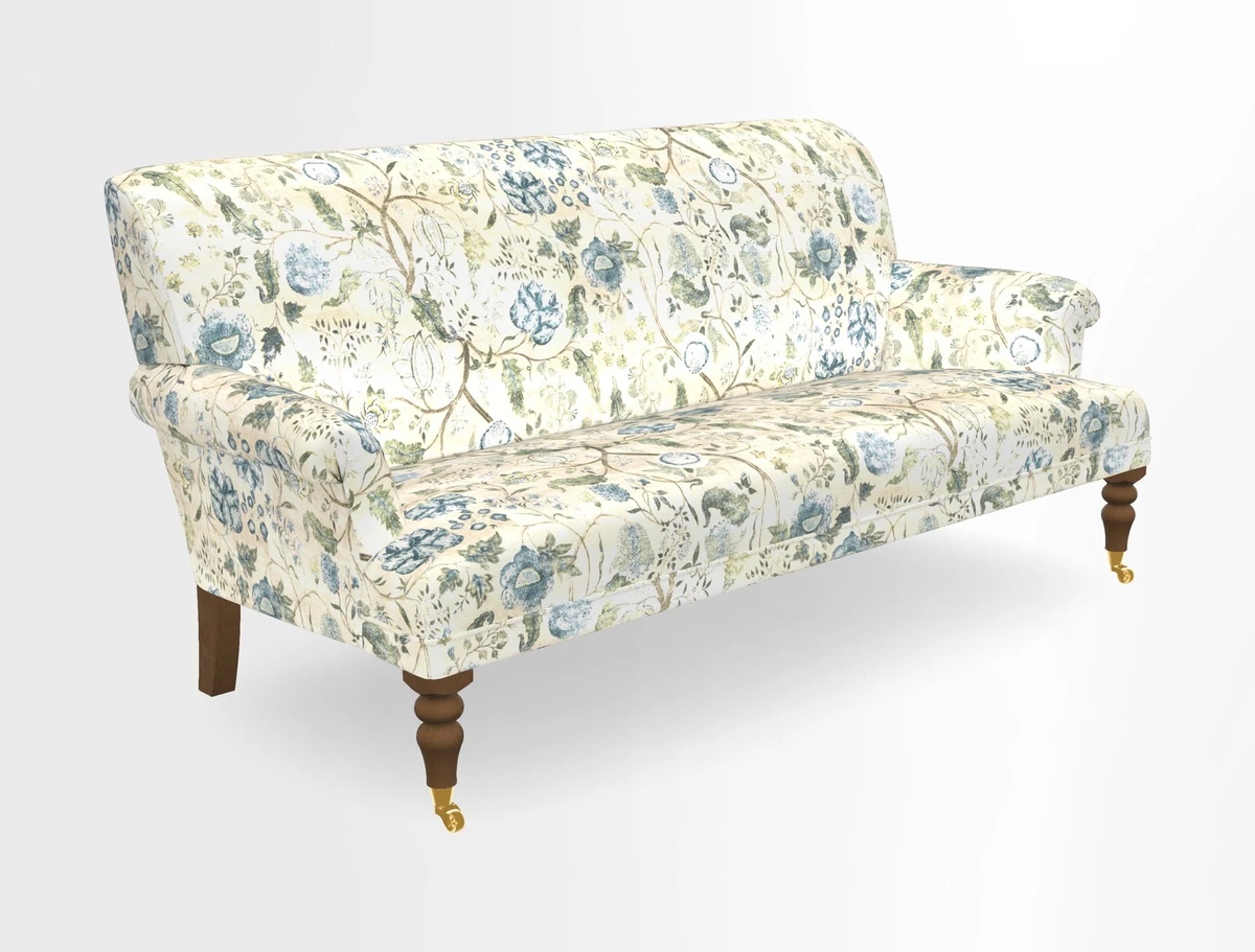 Midhurst Sofa in V&A Collection Botanical Collage All Over