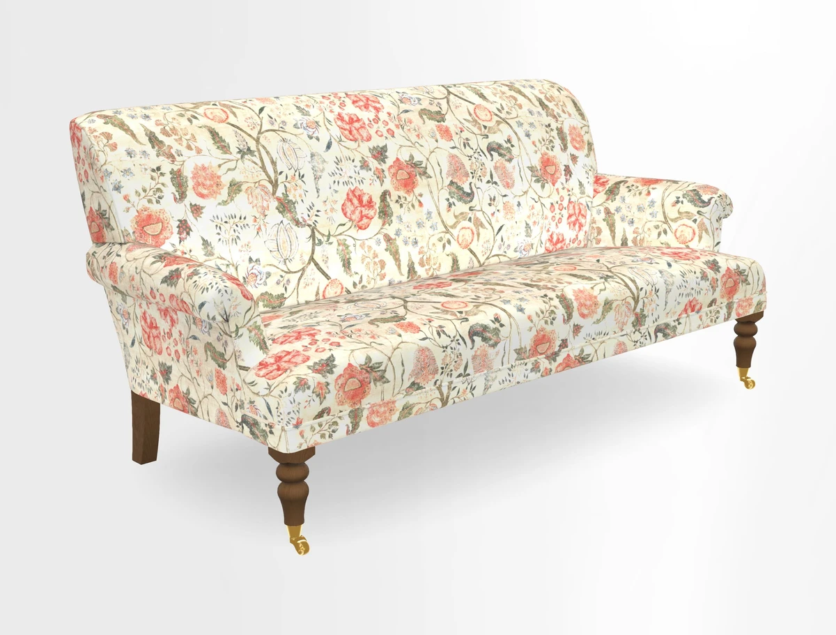 Midhurst Sofa in V&A Collection Botanical Collage All Over
