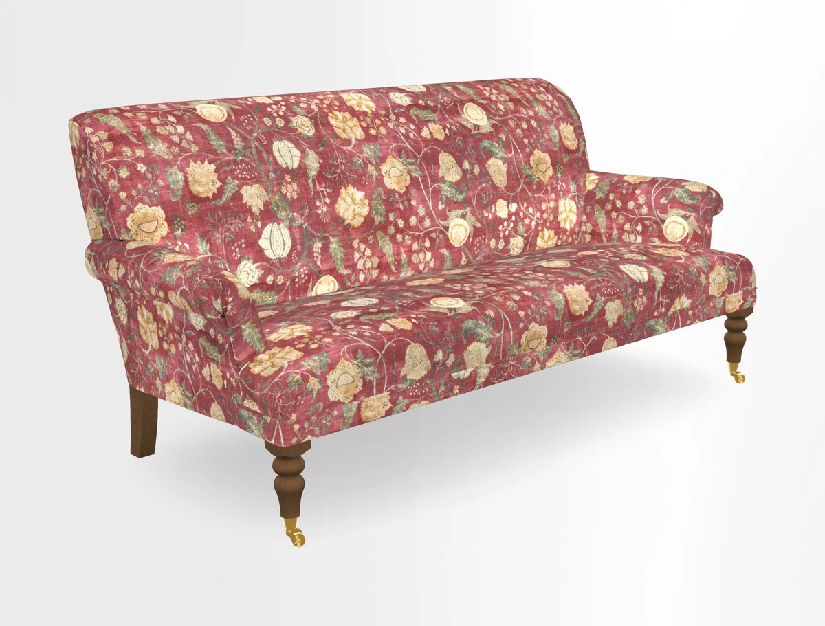 Midhurst Sofa in V&A Collection Botanical Collage All Over