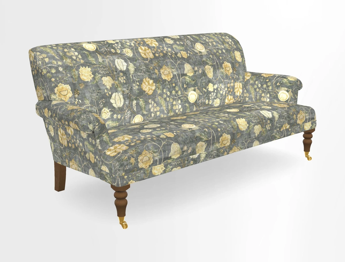 Midhurst Sofa in V&A Collection Botanical Collage All Over