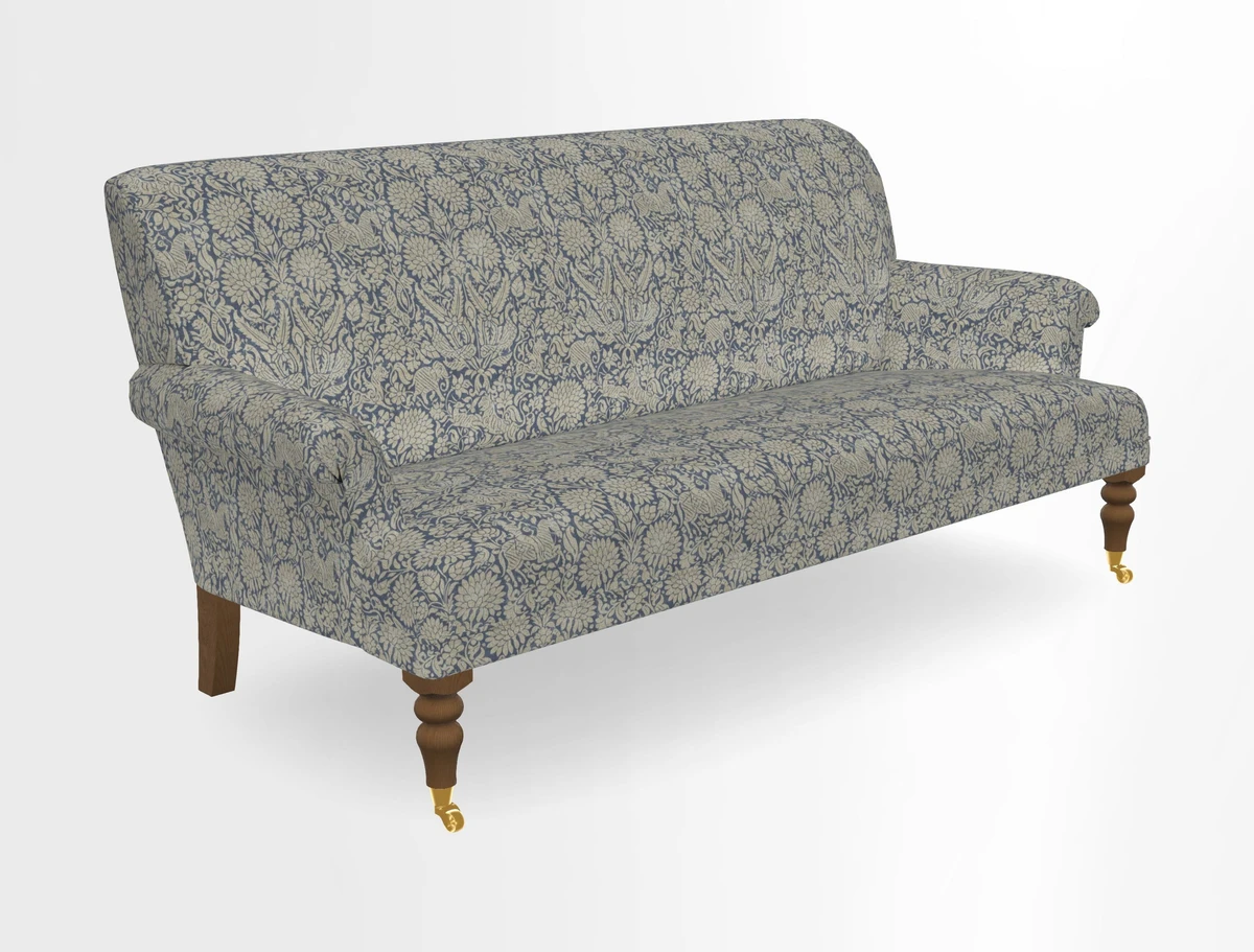 Midhurst Sofa in V&A Collection Botanical Collage All Over
