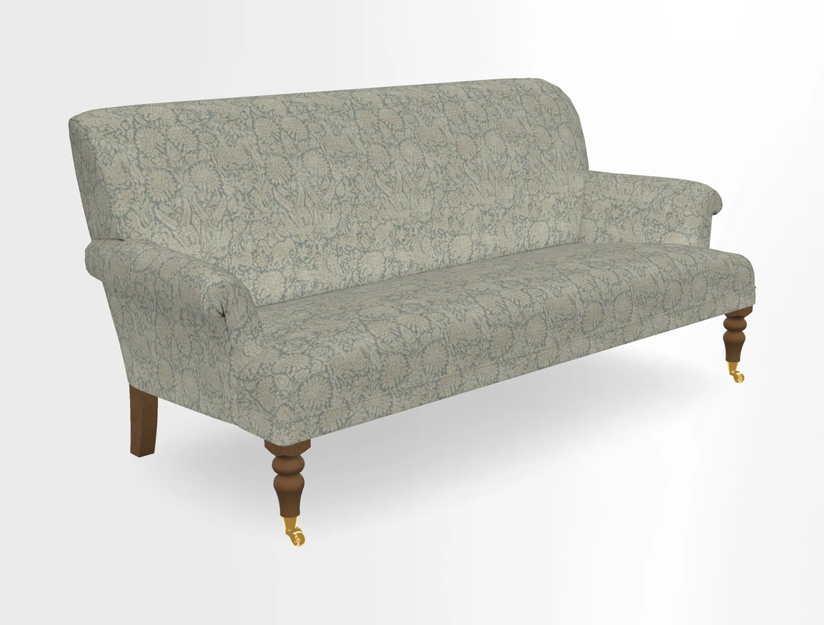 Midhurst Sofa in V&A Collection Botanical Collage All Over