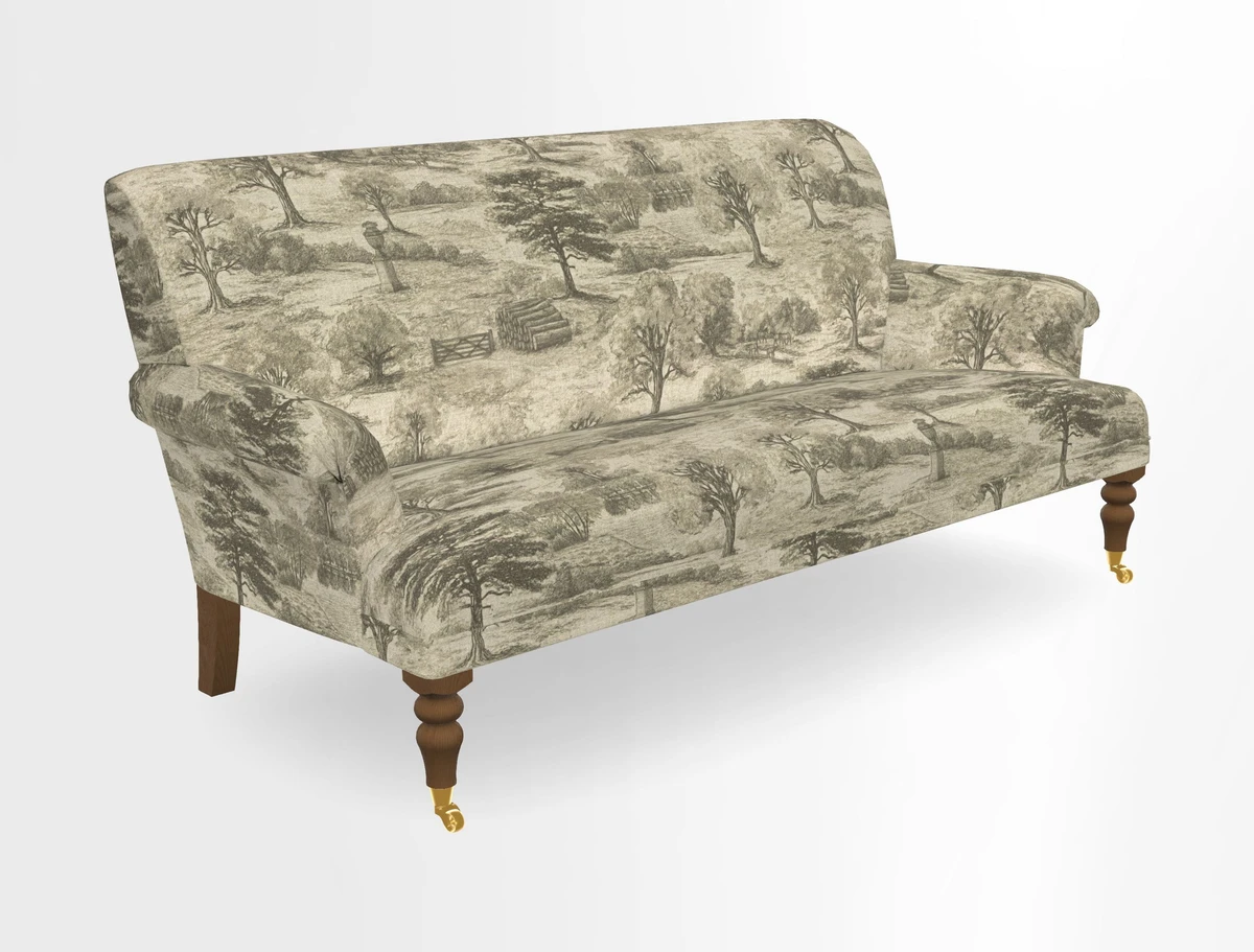 Midhurst Sofa in V&A Collection Botanical Collage All Over