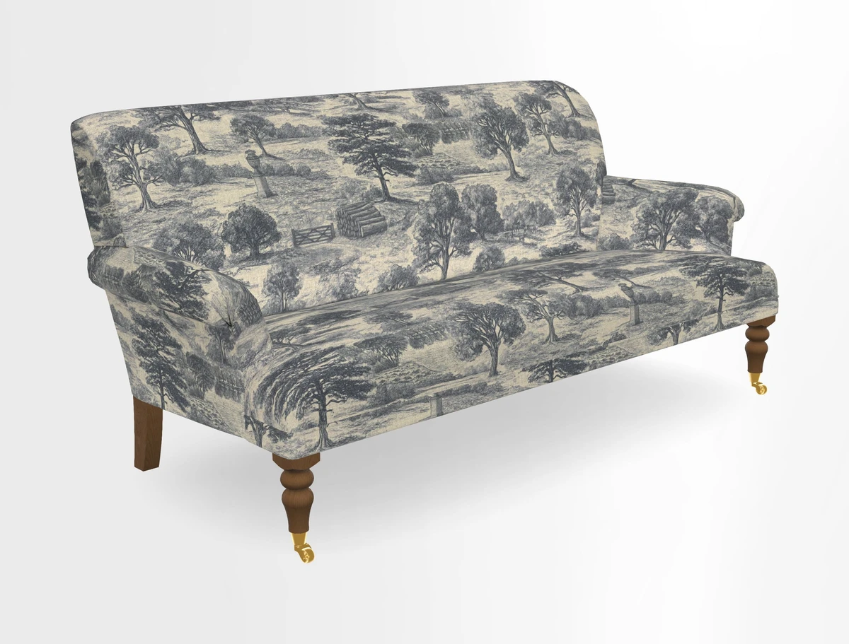 Midhurst Sofa in V&A Collection Botanical Collage All Over