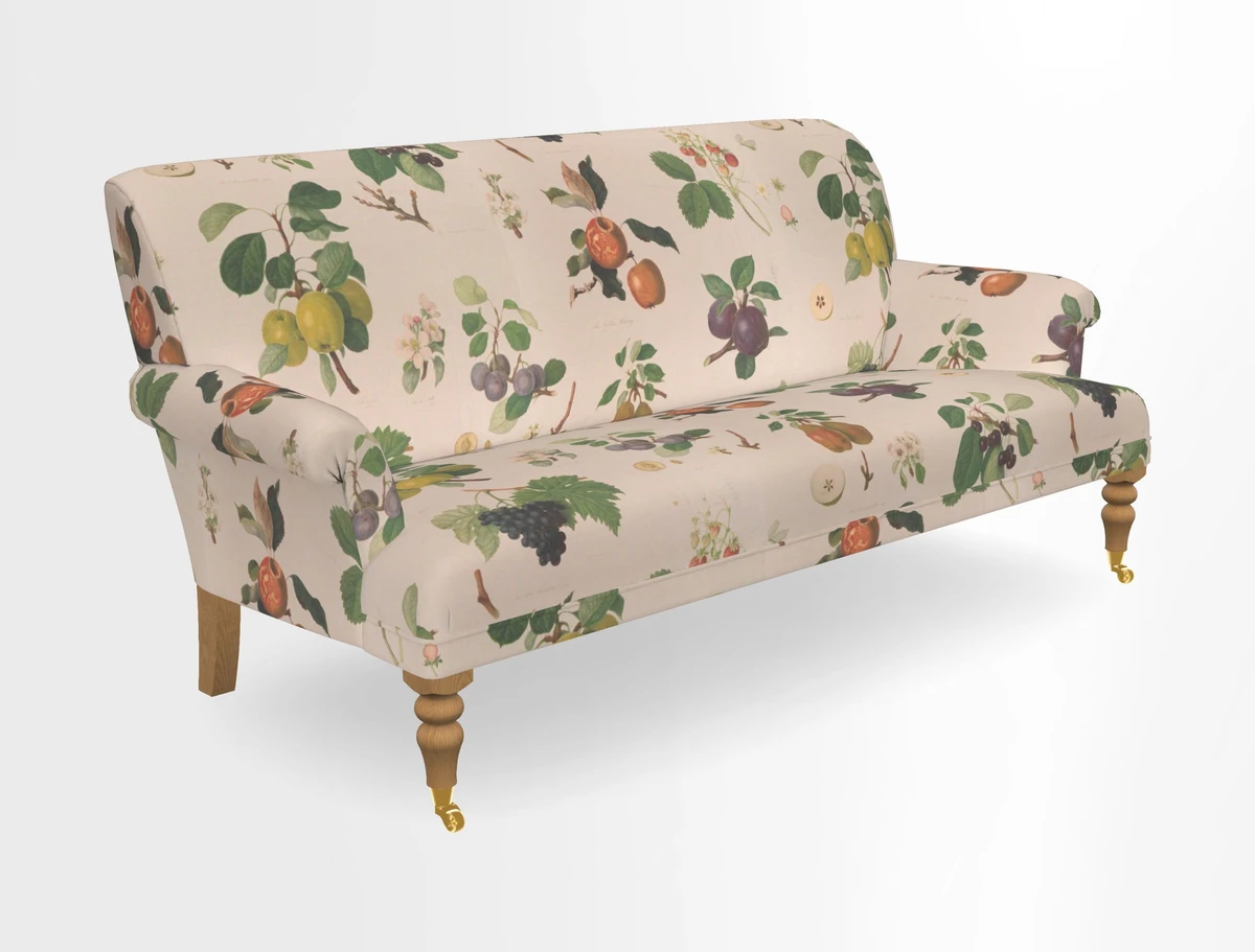 Midhurst Sofa in V&A Collection Botanical Collage All Over