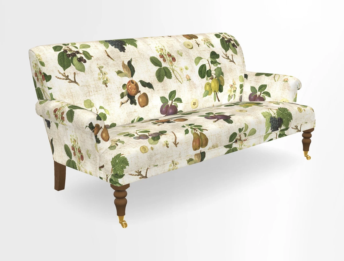 Midhurst Sofa in V&A Collection Botanical Collage All Over