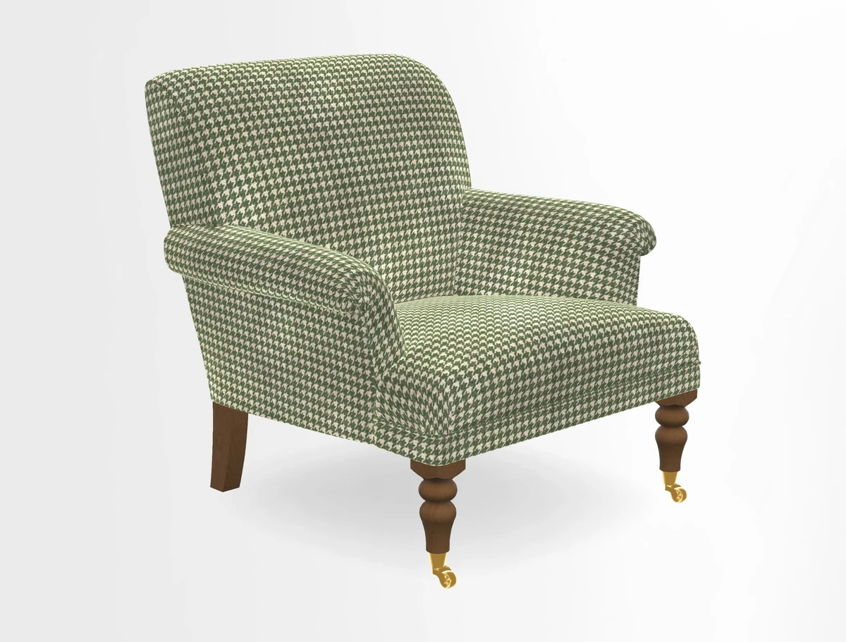 Midhurst Chair in Kirby Soho Burnt Orange & Mulberry Rustic Stripe Red Plum