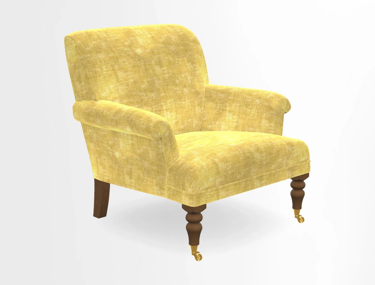 Midhurst Chair in Kirby Soho Burnt Orange & Mulberry Rustic Stripe Red Plum