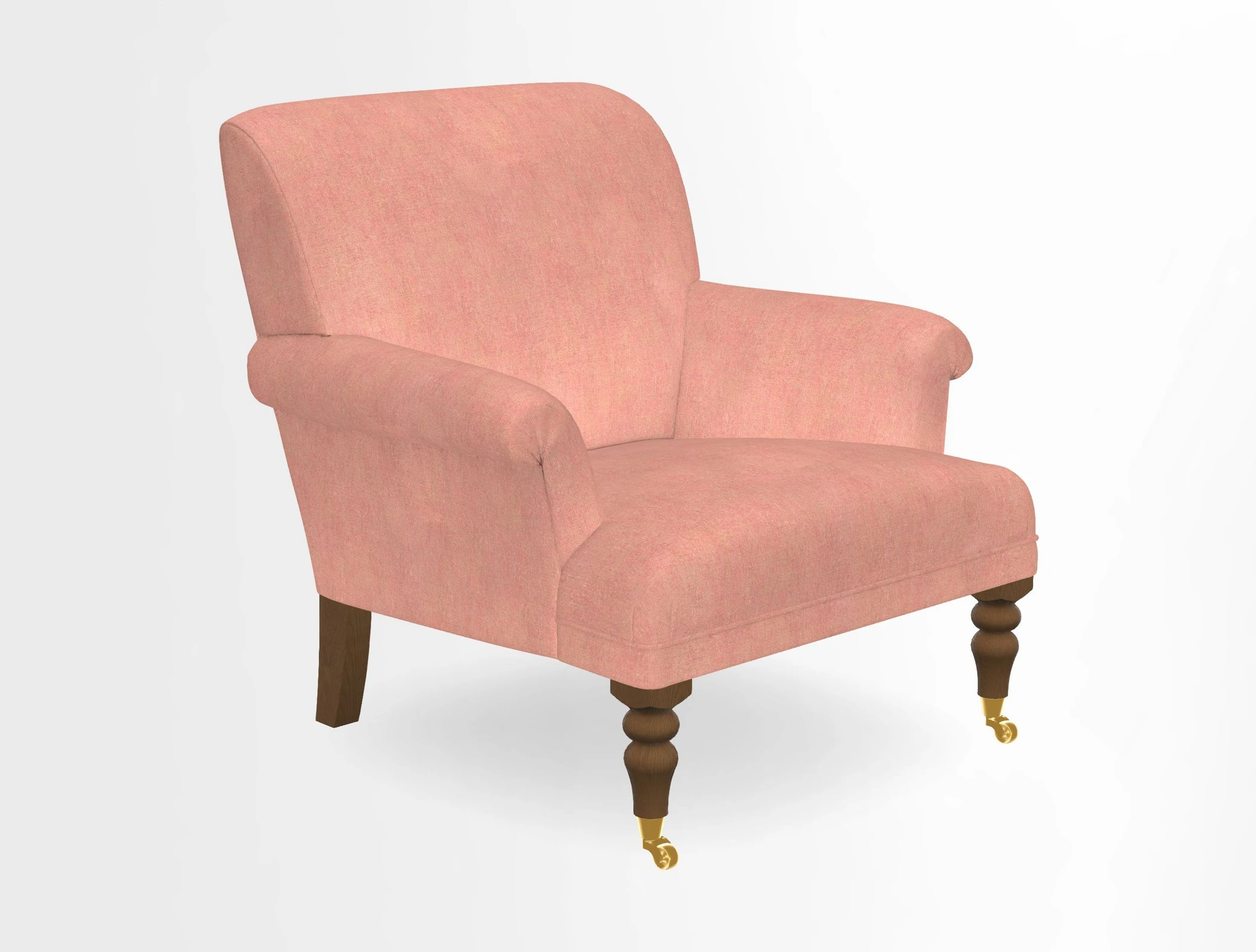 Midhurst Chair in Kirby Soho Burnt Orange & Mulberry Rustic Stripe Red Plum
