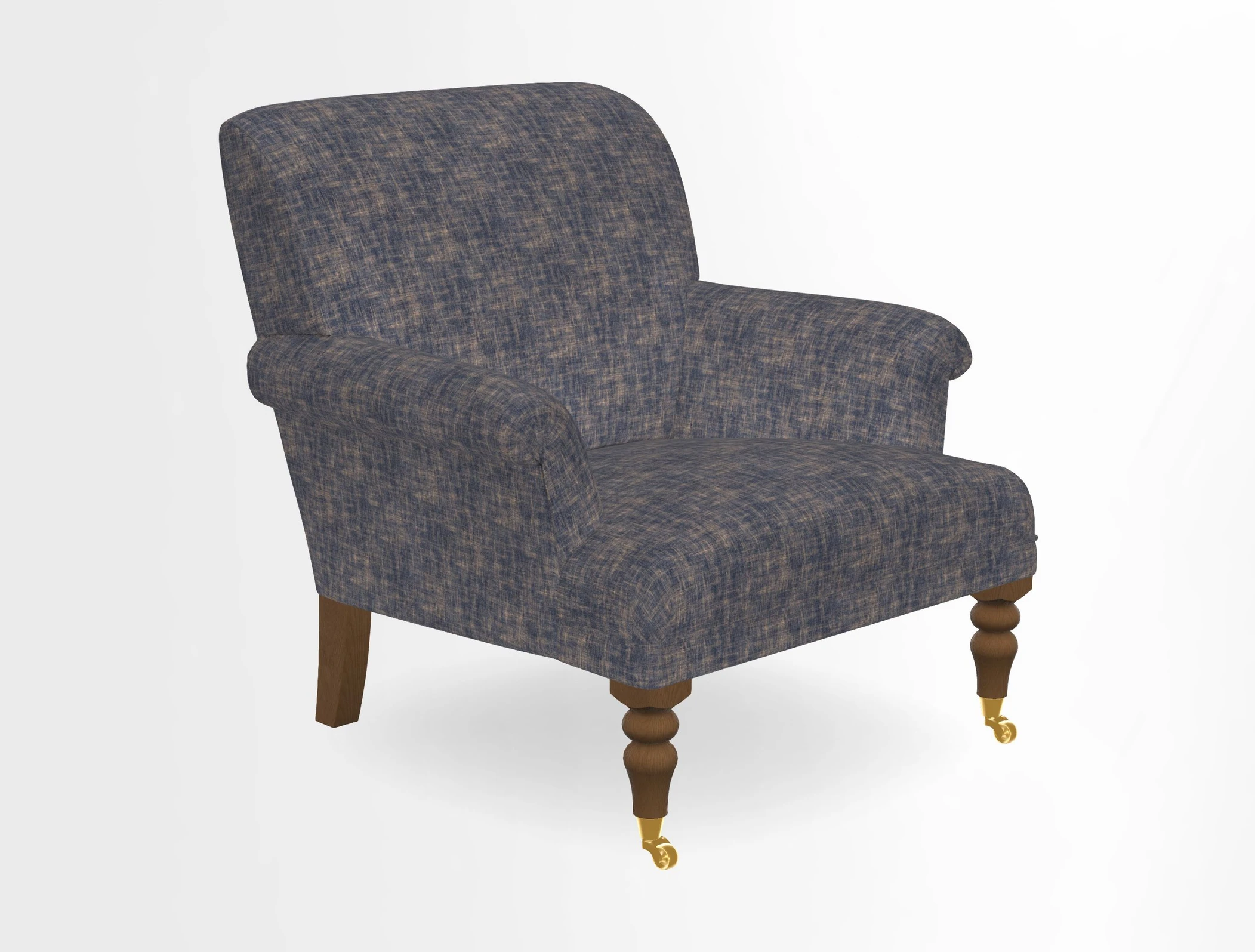 Midhurst Chair in Kirby Soho Burnt Orange & Mulberry Rustic Stripe Red Plum