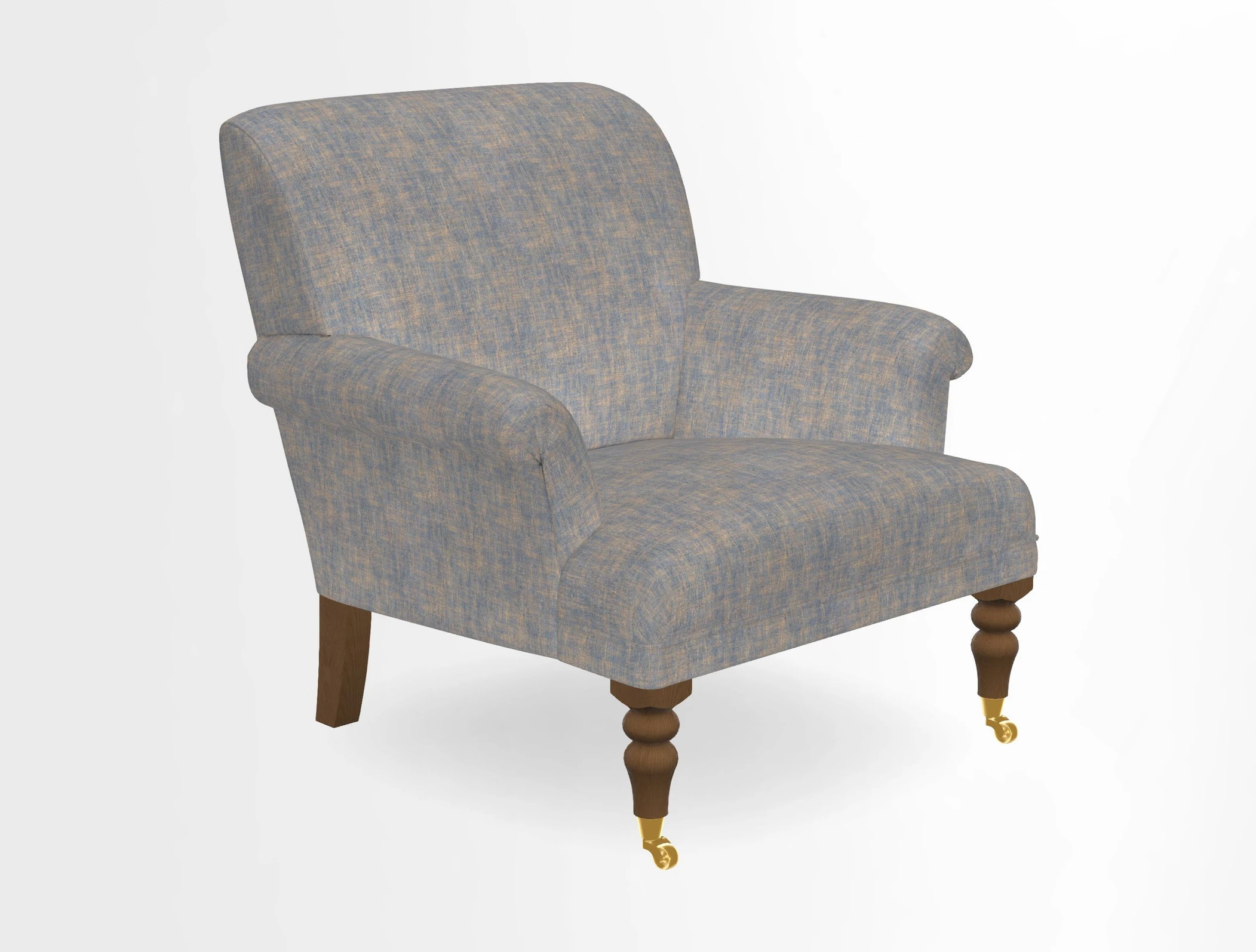 Midhurst Chair in Kirby Soho Burnt Orange & Mulberry Rustic Stripe Red Plum
