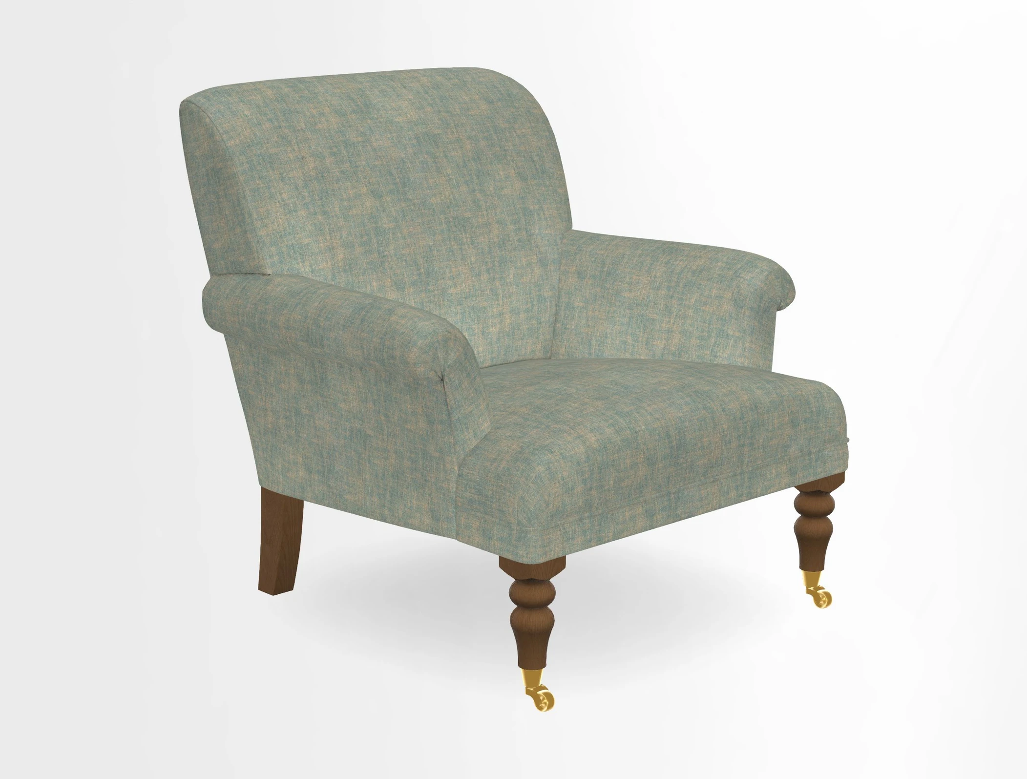 Midhurst Chair in Kirby Soho Burnt Orange & Mulberry Rustic Stripe Red Plum