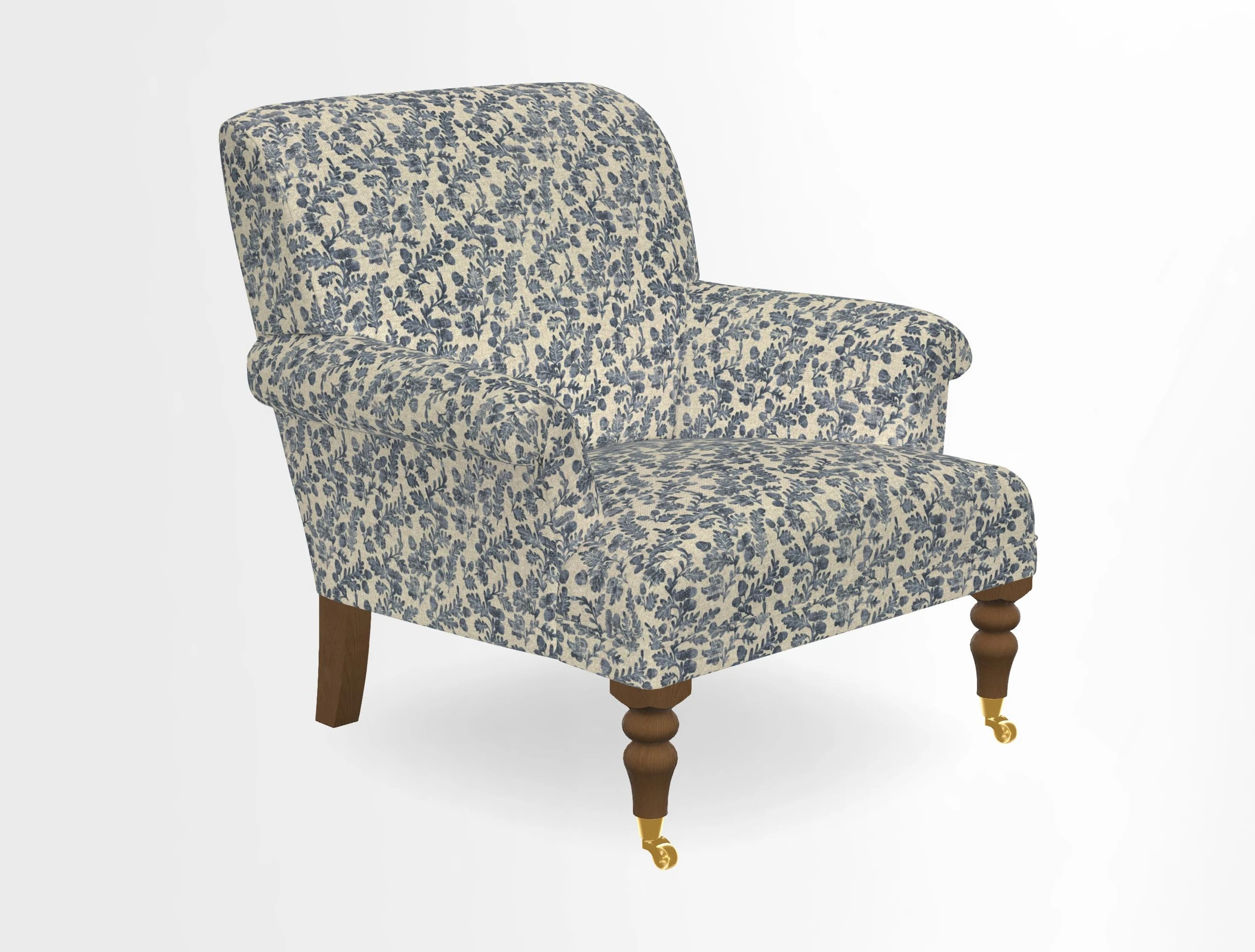Midhurst Chair in Kirby Soho Burnt Orange & Mulberry Rustic Stripe Red Plum