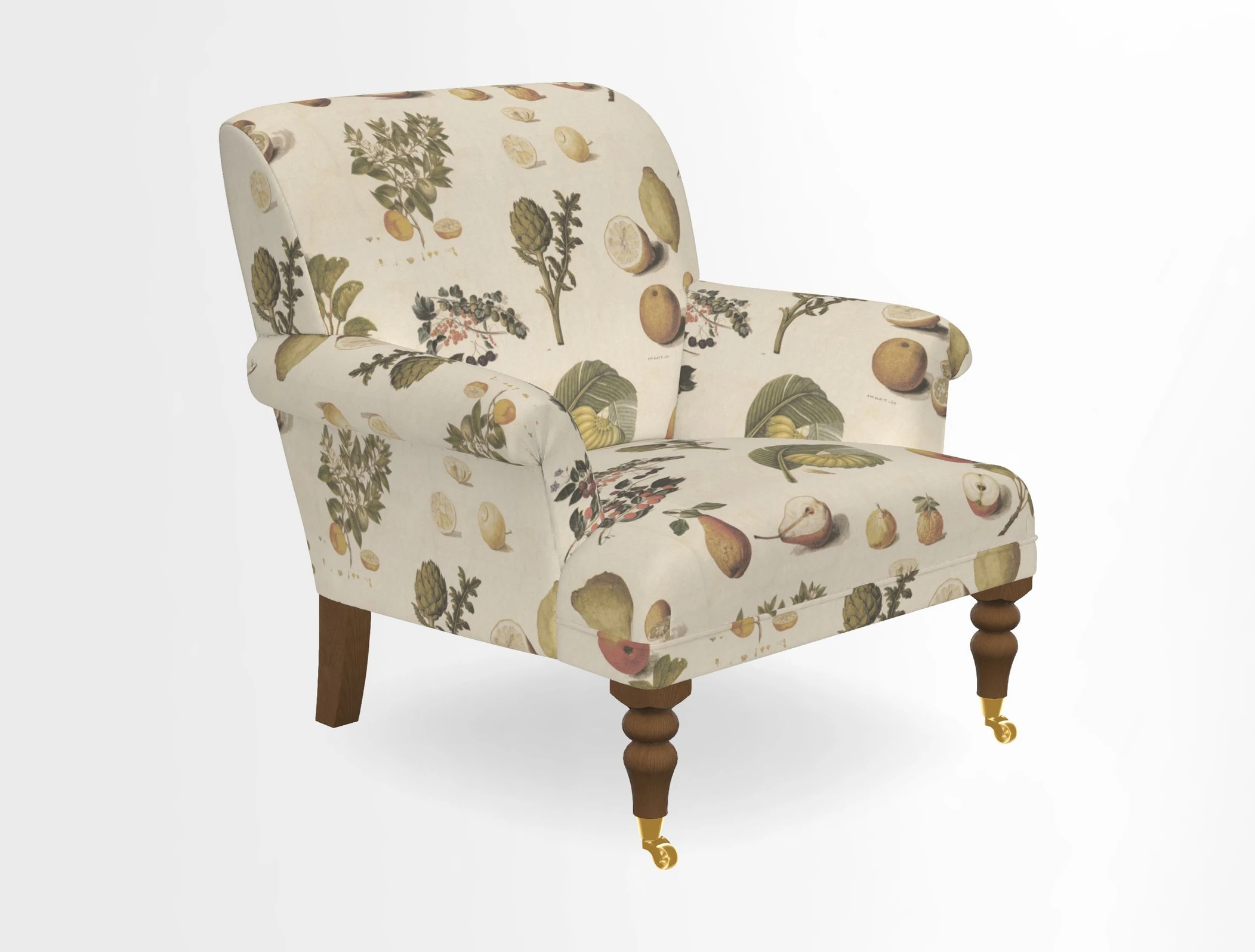 Midhurst Chair in Kirby Soho Burnt Orange & Mulberry Rustic Stripe Red Plum