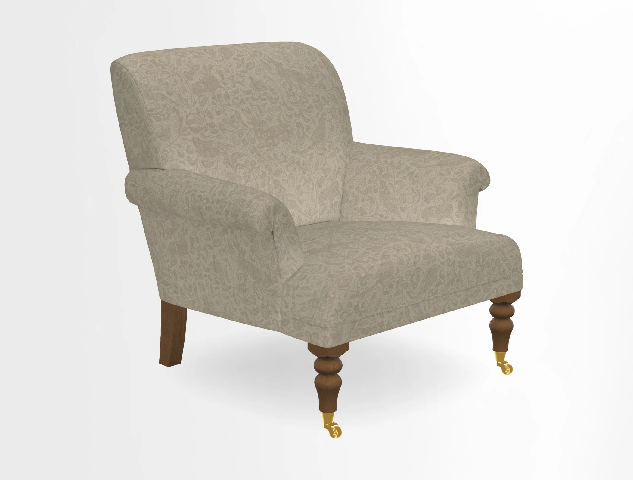 Midhurst Chair in Kirby Soho Burnt Orange & Mulberry Rustic Stripe Red Plum
