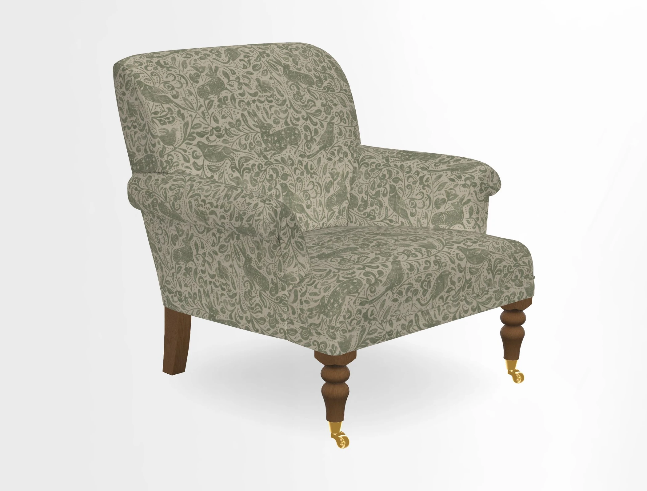 Midhurst Chair in Kirby Soho Burnt Orange & Mulberry Rustic Stripe Red Plum