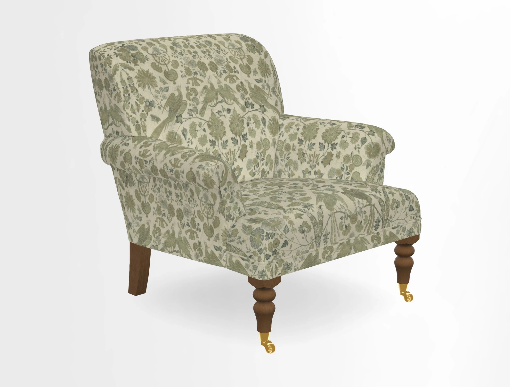 Midhurst Chair in Kirby Soho Burnt Orange & Mulberry Rustic Stripe Red Plum