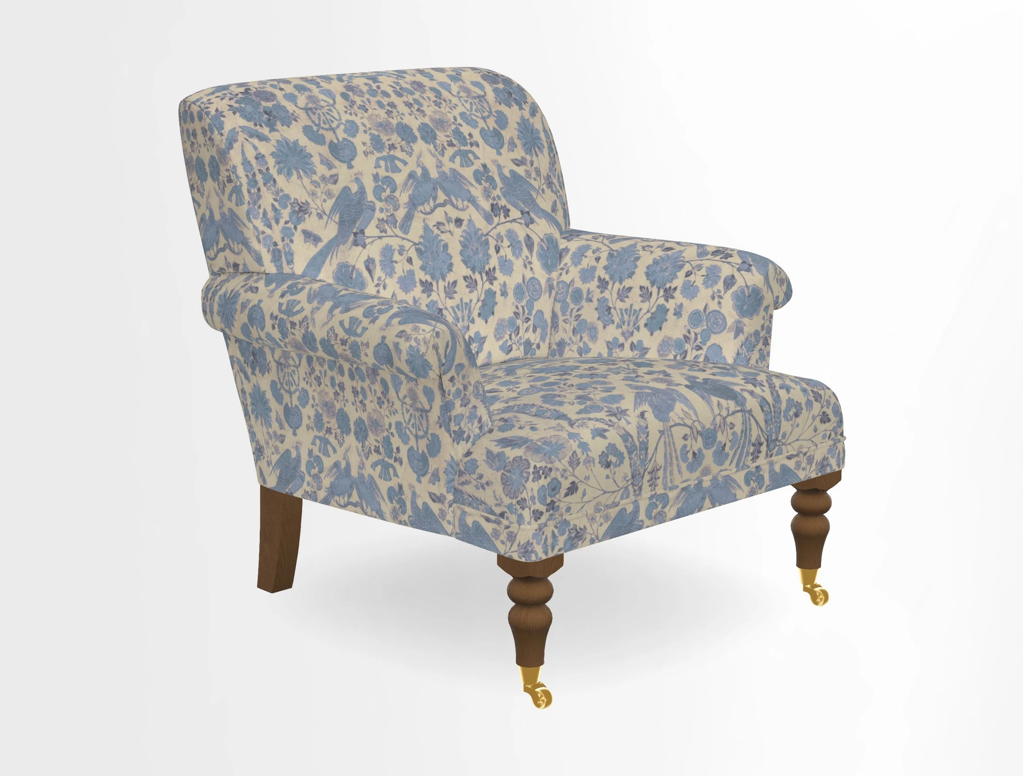 Midhurst Chair in Kirby Soho Burnt Orange & Mulberry Rustic Stripe Red Plum