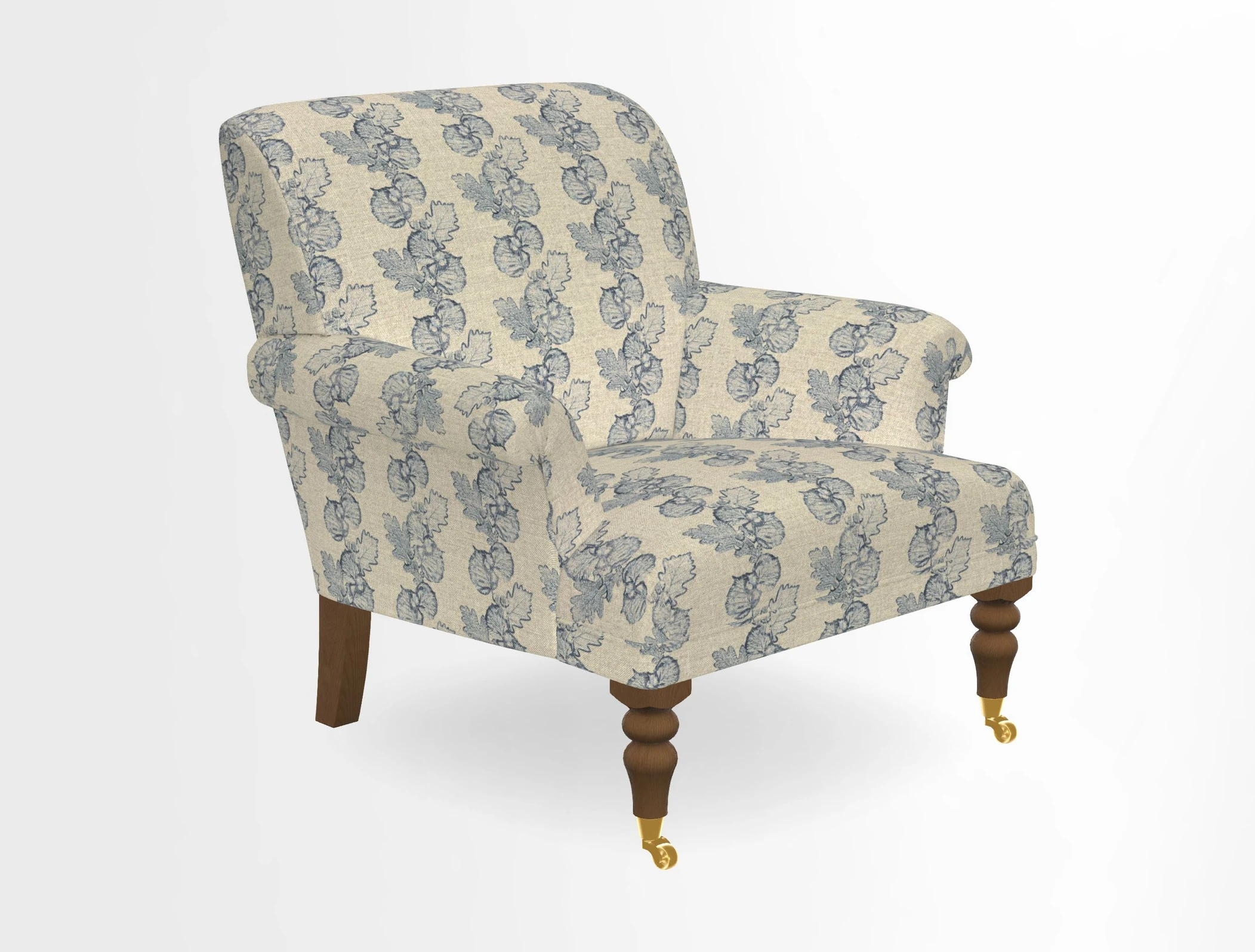 Midhurst Chair in Kirby Soho Burnt Orange & Mulberry Rustic Stripe Red Plum
