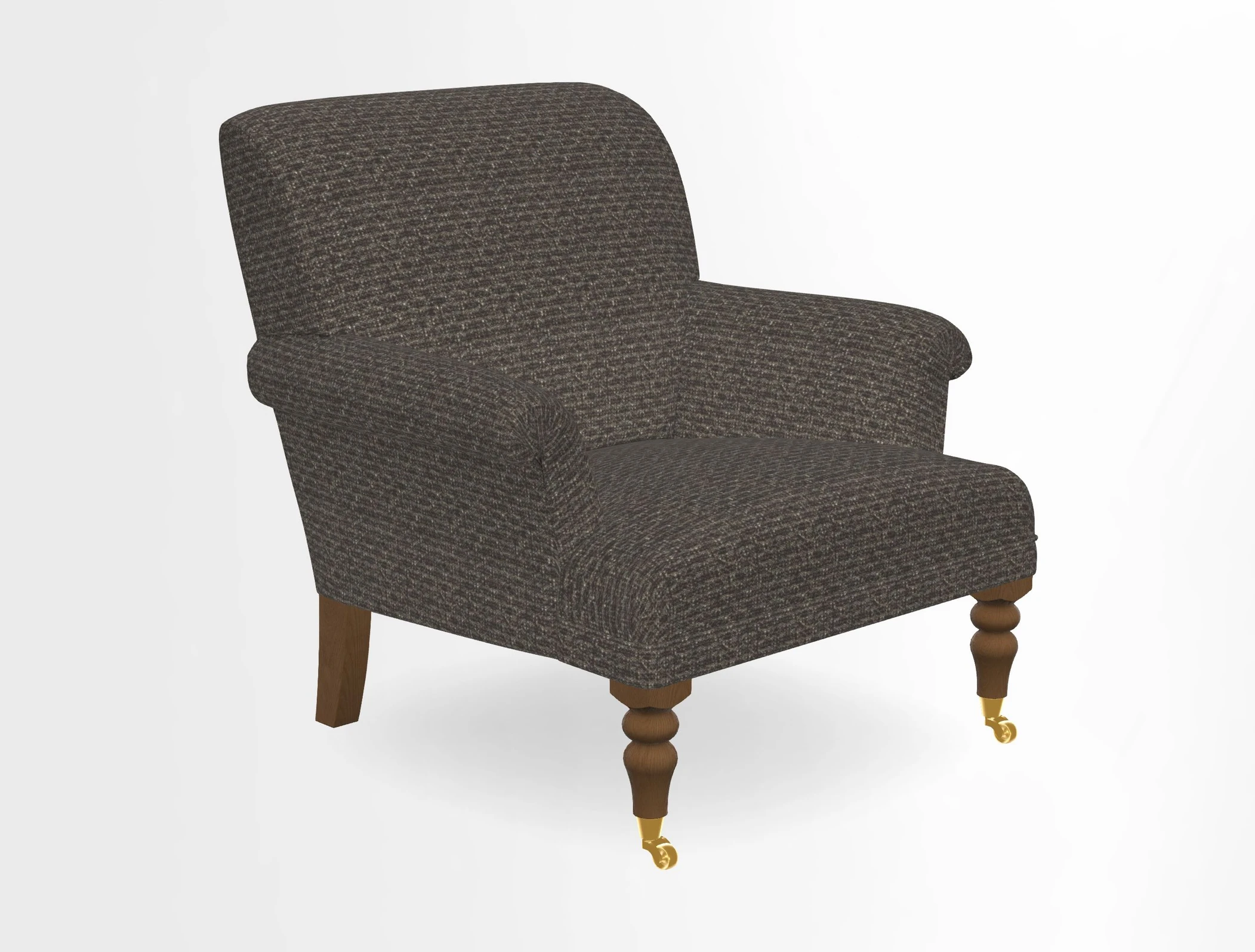 Midhurst Chair in Kirby Soho Burnt Orange & Mulberry Rustic Stripe Red Plum