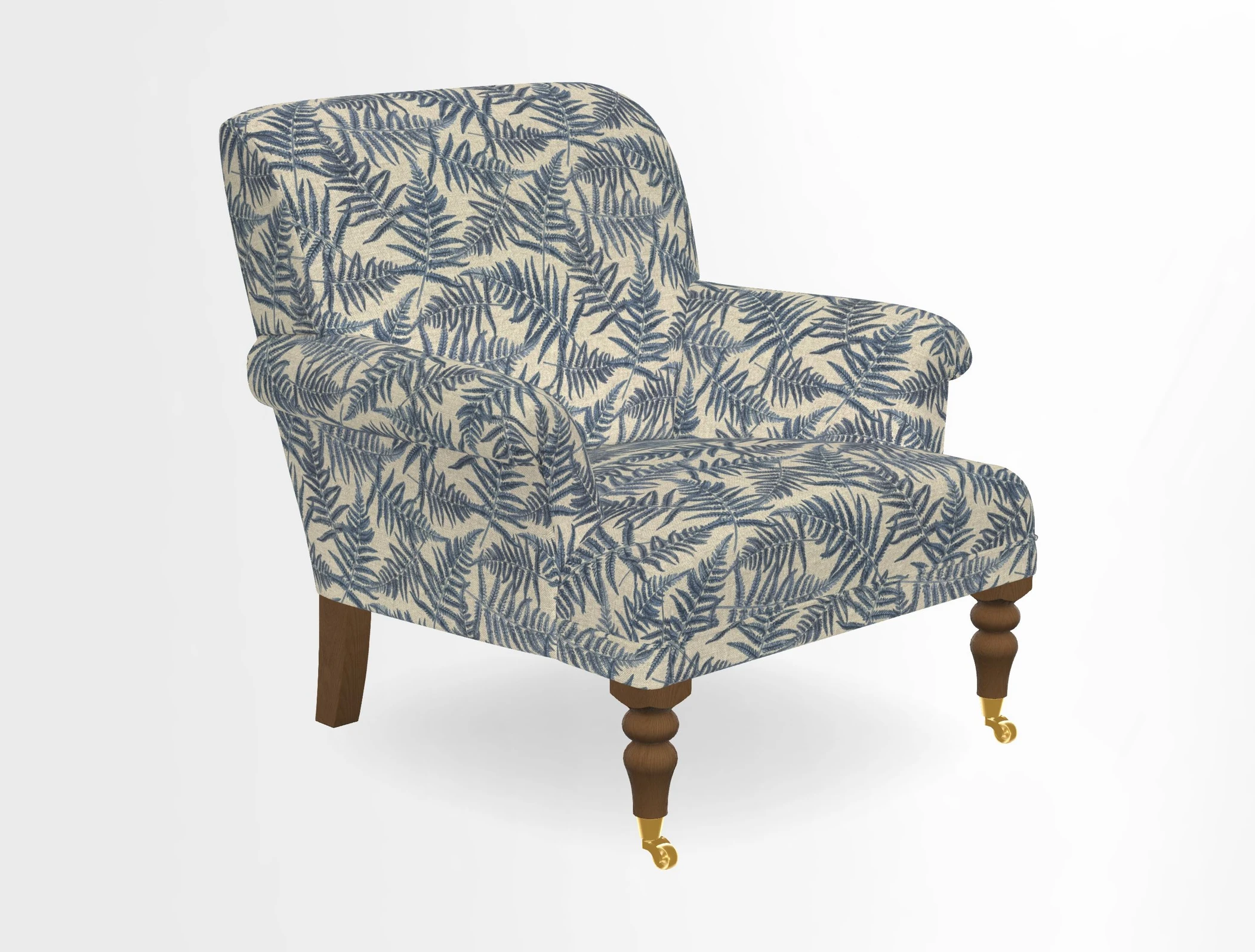 Midhurst Chair in Kirby Soho Burnt Orange & Mulberry Rustic Stripe Red Plum