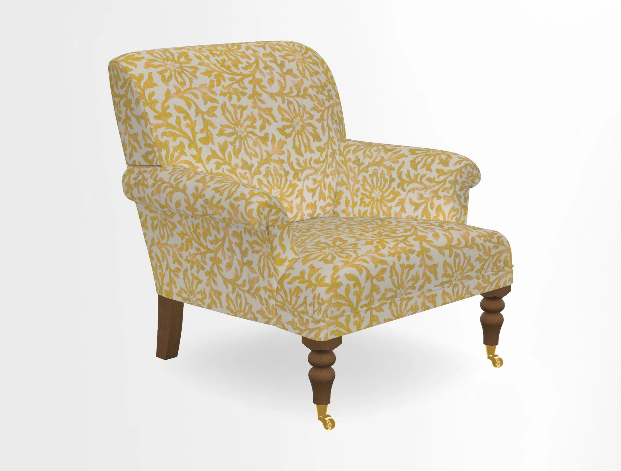 Midhurst Chair in Kirby Soho Burnt Orange & Mulberry Rustic Stripe Red Plum