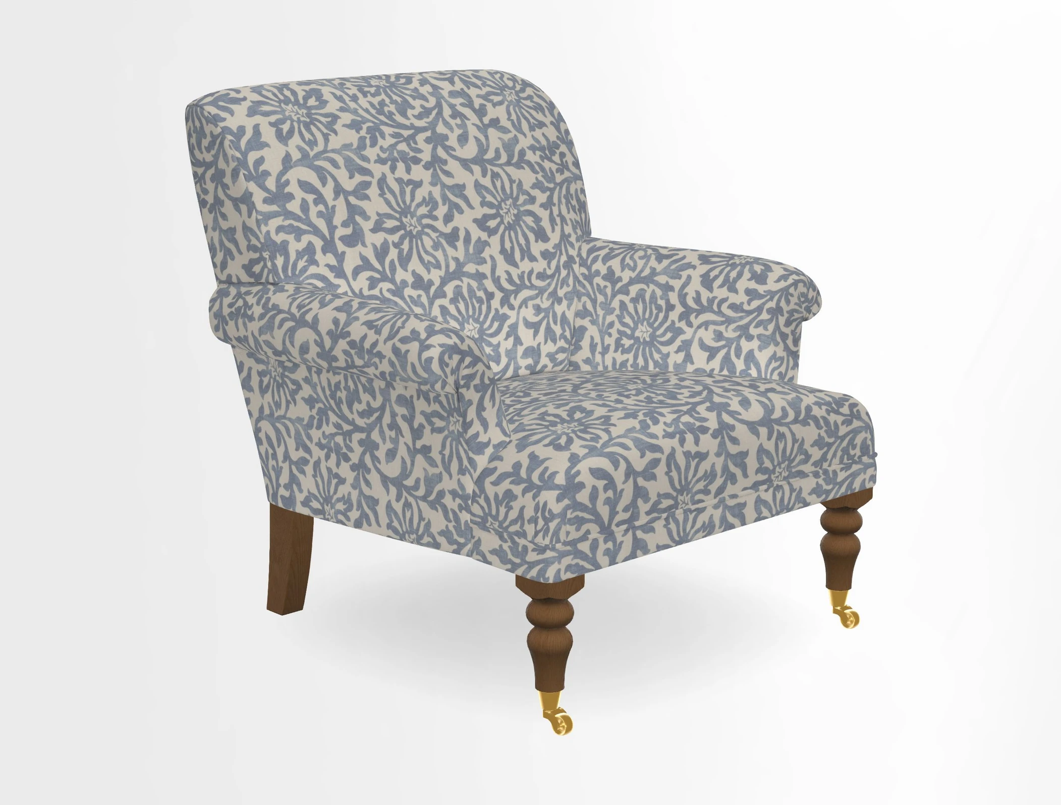 Midhurst Chair in Kirby Soho Burnt Orange & Mulberry Rustic Stripe Red Plum